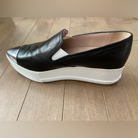 Mui Mui Black Toe Cap Platform Slip-On Sneakers - Picture 8 of 10